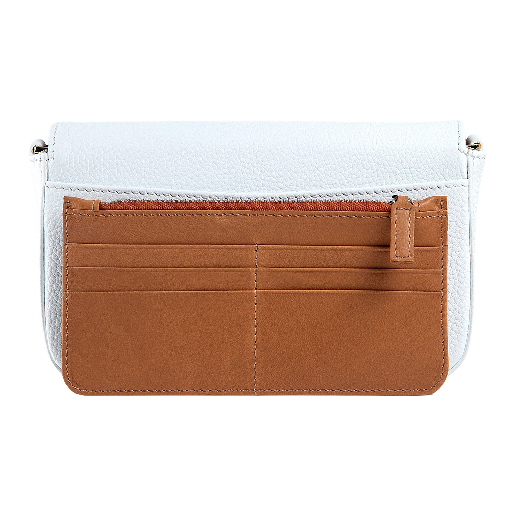 Viola | Clutch Crossbody Bag w/ Slim Wallet | White - Image 5