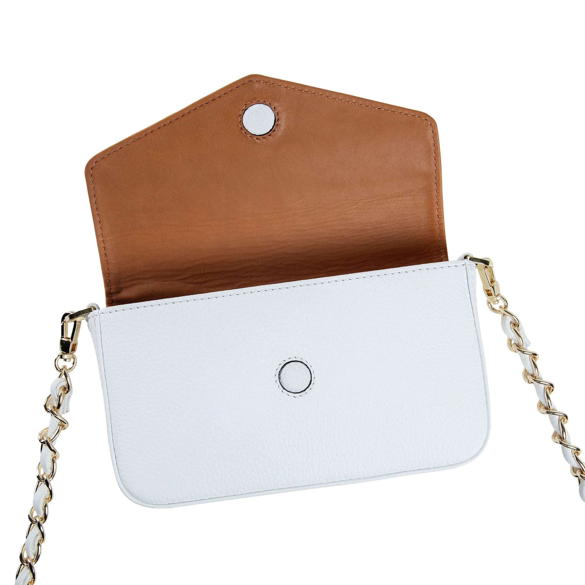 Viola | Clutch Crossbody Bag w/ Slim Wallet | White - Image 6