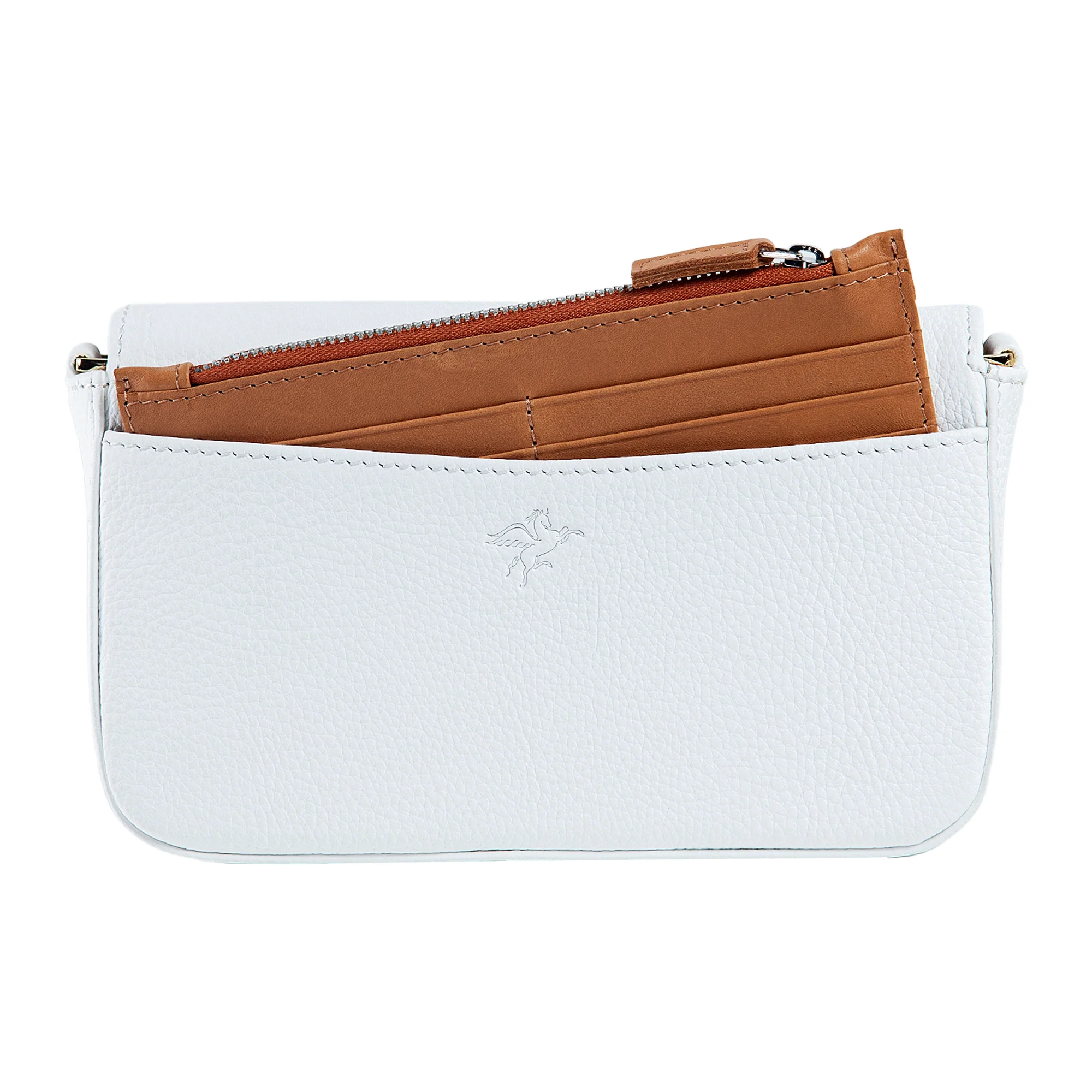 Viola | Clutch Crossbody Bag w/ Slim Wallet | White - Image 7